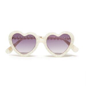 Lele Sadoughi Mother of Pearl Sweetheart Sunglasses